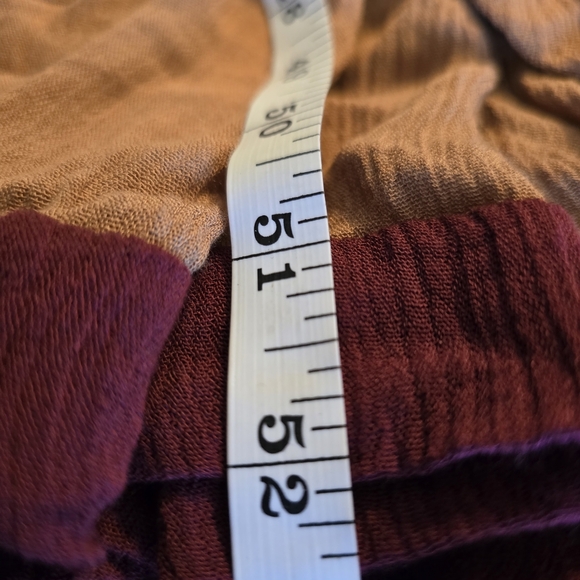 Baltic Born Boho Maxi Dress 3XL Tan Rust Tie Waist Long Sleeve Tiered Cottagecor - Picture 9 of 12